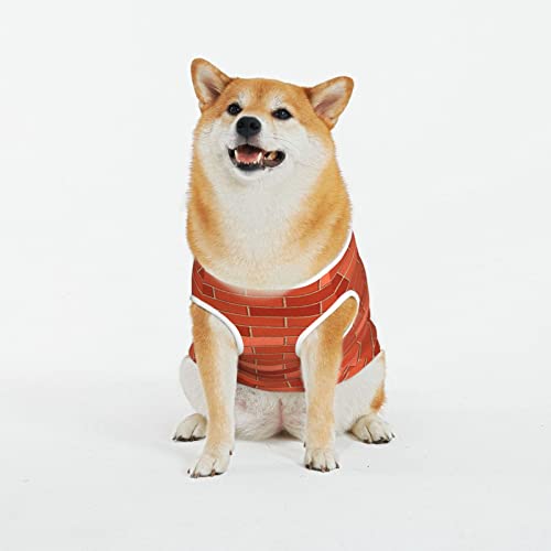 Rote Ziegelwand Textur Gedruckt Hund Shirt Nette Haustier Kleidung Sommer Katze Kleidung Neuheit Katze Hund Weste Atmungsaktiv Lustige Hund Kleidung für Haustiere Hunde Katzen Rote Ziegelwand Textur Gedruckt Hund Shirt Nette Haustier Kleidung Sommer Katze Kleidung Neuheit Katze Hund Weste Atmungsaktiv Lustige Hund Kleidung für Haustiere Hunde Katzen von WOWBED
