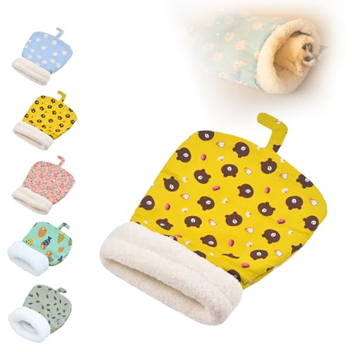 WPDUIODF 2025 Neuer Winterschlafsack, Weiches, Gemütliches Haustiernest for Katzen Und Hunde, Waschbares Plüsch-Haustiernest, for Hauskatzen Im Herbst Und Winter(Yellow) von WPDUIODF
