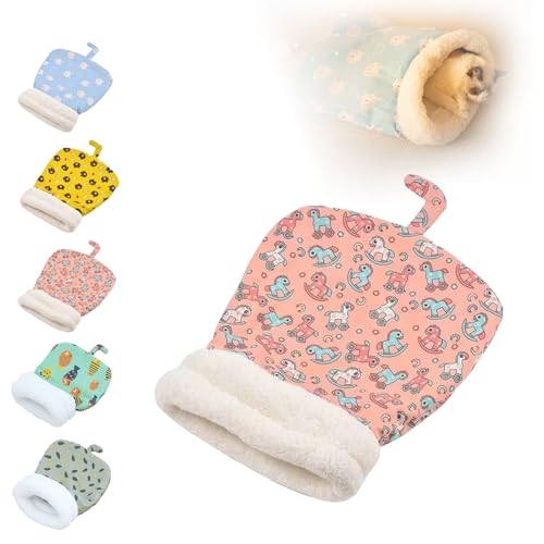 WPDUIODF Gemütliches Haustiernest for Katzen Und Hunde, Katzen- Und Hundeschlafsack for Drinnen, Dicker Plüsch-Haustierschlafsack, Tragbares Handgewebtes Haustierbett(Pink) von WPDUIODF