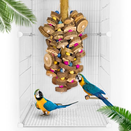 WQY Groceryshop Papageienspielzeug für große Vögel, extra großes Papageienspielzeug, Vogelspielzeug für Papageien, Graupapageien, Amazonaspapageien, Sittiche, natürliches karbonisiertes Holz, WQY Groceryshop Papageienspielzeug für große Vögel, extra großes Papageienspielzeug, Vogelspielzeug für Papageien, Graupapageien, Amazonaspapageien, Sittiche, natürliches karbonisiertes Holz, von WQY GroceryShop