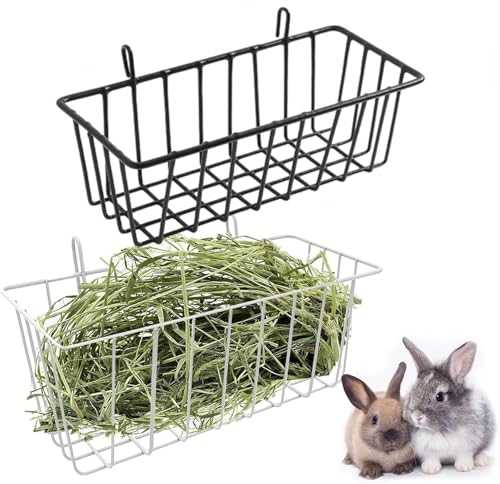 Heu-Futterstation aus Metall für Kaninchen, Meerschweinchen, Chinchillas – Zubehör für Kleintierkäfige, 2 Stück Heu-Futterstation aus Metall für Kaninchen, Meerschweinchen, Chinchillas – Zubehör für Kleintierkäfige, 2 Stück von WREWING