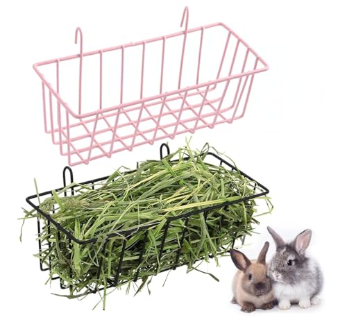 Heu-Futterstation aus Metall für Kaninchen, Meerschweinchen, Chinchillas – Zubehör für Kleintierkäfige, 2 Stück Heu-Futterstation aus Metall für Kaninchen, Meerschweinchen, Chinchillas – Zubehör für Kleintierkäfige, 2 Stück von WREWING