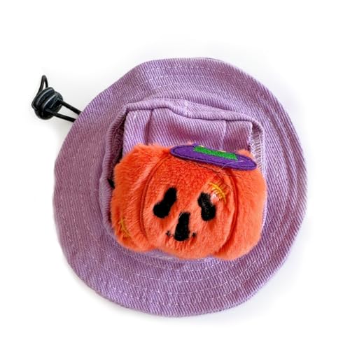 WREWING Halloween-Haustiermützen für Hunde und Katzen, Skelett-Kostüm-Zubehör, verstellbare Größen S, Violett WREWING Halloween-Haustiermützen für Hunde und Katzen, Skelett-Kostüm-Zubehör, verstellbare Größen S, Violett von WREWING
