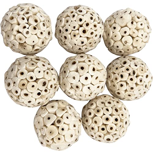 WREWING Natürlicher Madar-Kauball für Papageien, Hamster, Kaninchen, 6 cm, 8 Stück, kleines Haustier-Zahnspielzeug (Vogel-Kauspielzeug, umweltfreundlich) von WREWING