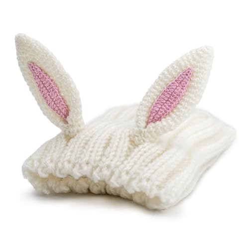 WREWING Strick-Tiermützen für Haustiere – warmes Winterkostüm, Vielfalt für Halloween, Multi-Tier-Strick-Kapuzen, Hase, Größe S WREWING Strick-Tiermützen für Haustiere – warmes Winterkostüm, Vielfalt für Halloween, Multi-Tier-Strick-Kapuzen, Hase, Größe S von WREWING