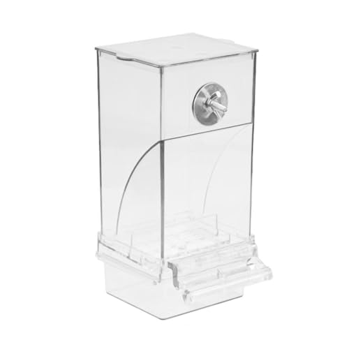 Automatischer, auslaufsicherer Vogelfutterspender, kein Durcheinander, Wasserspender-Set, Acryl-Behälter, klares Futter, Samen, Papagei von WRIBZD