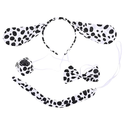 WRITWAA 1Satz Hundekostümset Mit Stirnband Falscher Und Fliege Für Cosplay Tier Themenpartys Bühnenaufführungen Und Fotografie Requisiten von WRITWAA