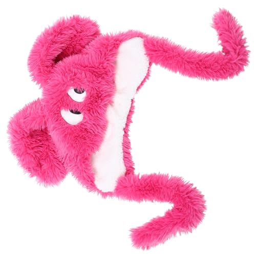 WRITWAA Dog Ears Mütze Für Frauen Warme Niedliche Und Dekorative Hundeohr-mütze Leuchtendem Rosé Für Winter Für Cosplay Witziges Accessoire von WRITWAA
