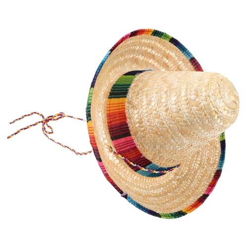 WRITWAA Mexikanischer Sombrero Hut Stroh Authentische Fiesta Party Kopfbedeckung Für Cinco De Mayo Farbenfrohes Accessoire Mit Durchmesser Für Lustige Fotos Und Veranstaltungen von WRITWAA