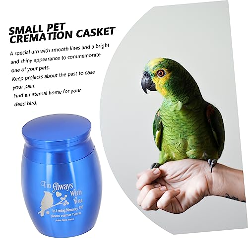 WRITWAA Tierasche Urne aus Handgefertigter Leichter Parrot Cremation Tank Kleines Tragbares Andenken für Papageien und Katzenasche Cremation Memorial Box Lebendigem Blau WRITWAA Tierasche Urne aus Handgefertigter Leichter Parrot Cremation Tank Kleines Tragbares Andenken für Papageien und Katzenasche Cremation Memorial Box Lebendigem Blau von WRITWAA