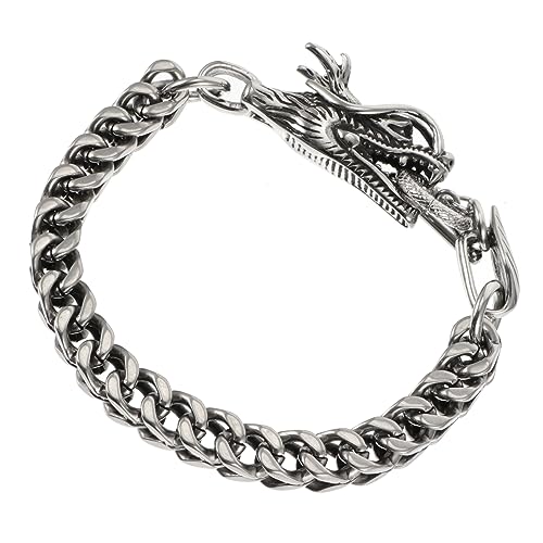 WRITWAA Vintage Dragon Bracelet Für Herren Antikes -stahlarmband Mit Drachenkopf-Design Für Partys Und Tägliches Tragen Stilvolles Einzigartiges Schmuckstück Für Männer von WRITWAA