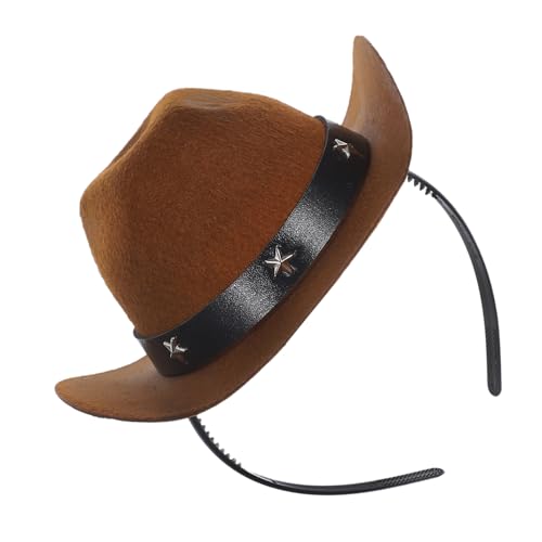 WRITWAA Western Cowboyhut Stirnband für Partys Mini Cowgirlhut für Haustiere Stilvolle Kopfbedeckung Bequemes Design für Verschiedene Anlässe und Vielseitige Dekoration WRITWAA Western Cowboyhut Stirnband für Partys Mini Cowgirlhut für Haustiere Stilvolle Kopfbedeckung Bequemes Design für Verschiedene Anlässe und Vielseitige Dekoration von WRITWAA