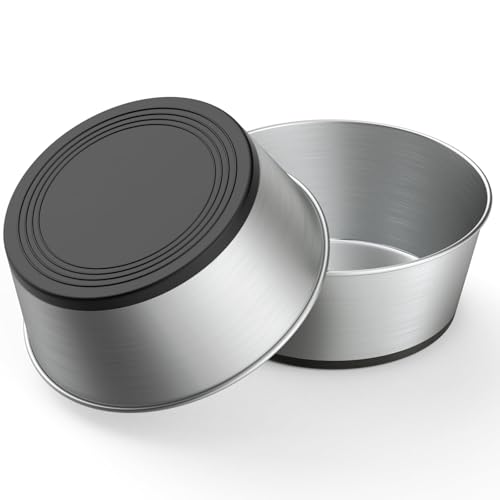 WROSWT Hundenäpfe aus Edelstahl, rostfrei, Metall und rutschfeste Gummiunterseite, strapazierfähig, große Futternapf, lebensmittelecht, BPA-frei, Futter- und Wassernapf für große Hunde, 2 Stück (1,8 WROSWT Hundenäpfe aus Edelstahl, rostfrei, Metall und rutschfeste Gummiunterseite, strapazierfähig, große Futternapf, lebensmittelecht, BPA-frei, Futter- und Wassernapf für große Hunde, 2 Stück (1,8 von WROSWT
