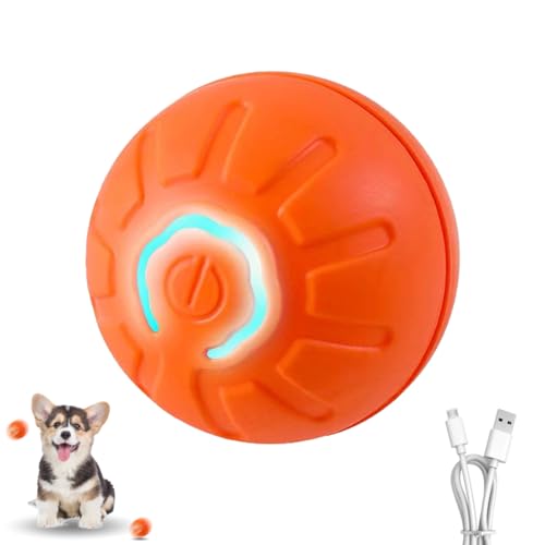 WRQIOO Interaktiver Hundeball, elektrischer Hundeball mit intelligenter Aufwachfunktion, über USB wiederaufladbar, vibrierender Hundeball für energetisches Spielen, für Welpen, Kätzchen, kleine Hunde WRQIOO Interaktiver Hundeball, elektrischer Hundeball mit intelligenter Aufwachfunktion, über USB wiederaufladbar, vibrierender Hundeball für energetisches Spielen, für Welpen, Kätzchen, kleine Hunde von WRQIOO