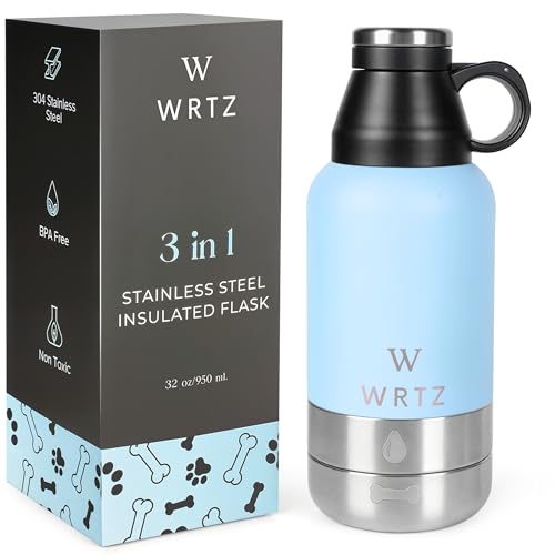 Hundeflasche aus Edelstahl – (Blau, 907.2 g) von WRTZ