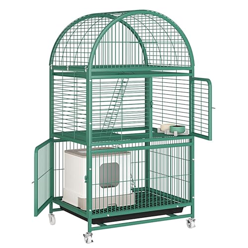 WRYsqbhjyb Katzenbox für Den Innenbereich, Katzenkäfig Katzengehege Outdoor mit Rädern für 1–2 Katzen, Frettchen, Chinchillas, Kaninchen und Kleintiere (Nur Käfig) (Color : A, Size : 79x63x145cm) von WRYsqbhjyb