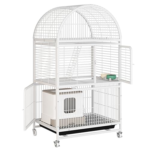 WRYsqbhjyb Katzenbox für Den Innenbereich, Katzenkäfig Katzengehege Outdoor mit Rädern für 1–2 Katzen, Frettchen, Chinchillas, Kaninchen und Kleintiere (Nur Käfig) (Color : B, Size : 79x63x145cm) von WRYsqbhjyb