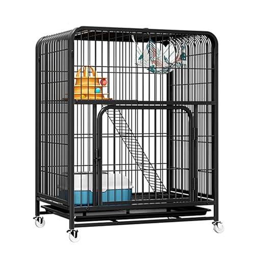 WRYsqbhjyb Katzenkäfig for Den Innenbereich, Katzengehege Outdoor for Den Außenbereich mit Rädern, Abnehmbarer Katzengehege, Transportbox Katze for 1–2 Katzen (Size : 61x44x67cm) von WRYsqbhjyb