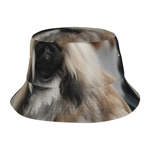 WSHFFILO Fischerhut mit Pekinese-Hund, bedruckt, für Erwachsene, Fischerhut, Strand-Sonnenhut, lässige Kopfbedeckung WSHFFILO Fischerhut mit Pekinese-Hund, bedruckt, für Erwachsene, Fischerhut, Strand-Sonnenhut, lässige Kopfbedeckung von WSHFFILO