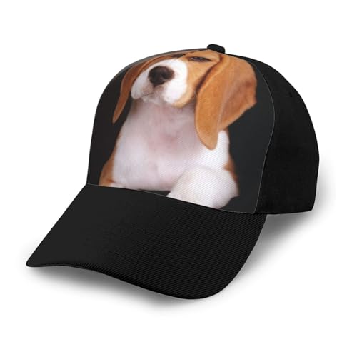 WSHFFILO ovely Baseballkappe für Hunde, Beagle, bedruckt, verstellbar, lässige Kopfbedeckung, Patchwork-Mütze WSHFFILO ovely Baseballkappe für Hunde, Beagle, bedruckt, verstellbar, lässige Kopfbedeckung, Patchwork-Mütze von WSHFFILO