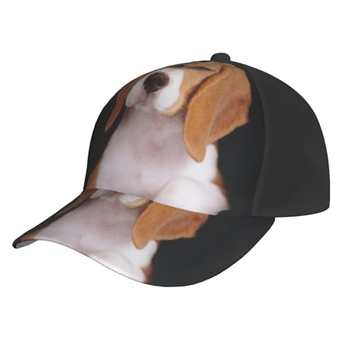 WSHFFILO ovely Baseballkappe mit Beagle-Motiv, verstellbar, Netzstoff, lässige Kopfbedeckung von WSHFFILO