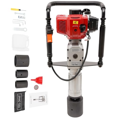 WSIKGHU 2 Takt Motor Benzin Pfahlramme mit Ø 50+70+100mmHülsen,52CC Benzin T Pfostenramme1900W Einzylinder Benzinpfahlramme für Verdichtetes Zaunholz WSIKGHU 2 Takt Motor Benzin Pfahlramme mit Ø 50+70+100mmHülsen,52CC Benzin T Pfostenramme1900W Einzylinder Benzinpfahlramme für Verdichtetes Zaunholz von WSIKGHU