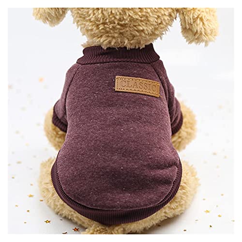 Hundepullover, warme Hundekleidung, Welpenjacke, Mantel, Katzenkleidung, Hundepullover, Winter-Hundemantel, Kleidung für kleine Hunde, Chihuahua, XS-2XL, Hundepullover (Farbe: Braun, Größe: XXL) von WSMNYH