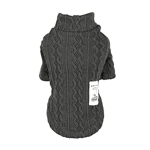 Hundepullover Haustier Hund Winter Warm halten Pullover Kleidung Pullover Twist Strickmantel Strickwaren für kleine mittelgroße Hunde Katze Rollkragenkleidung Hundepullover (Farbe: B, Größe: XS) von WSMNYH