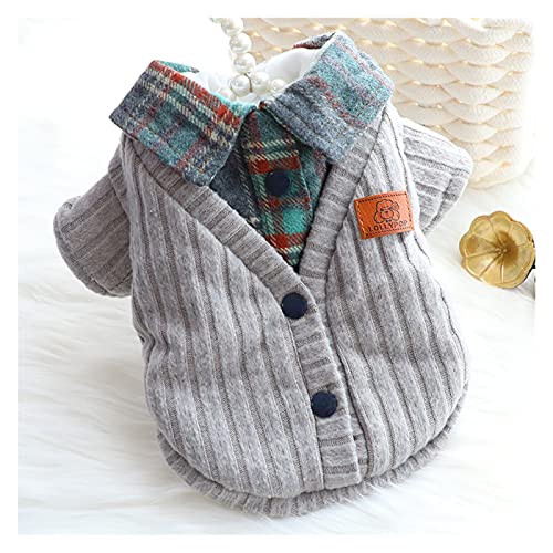 Sweater für Hunde Warme Winterhunde-Pullover Mantel Weiche Liner-Kleidung for Hunde Hund Pullover (Color : Gray, Size : L) von WSMNYH