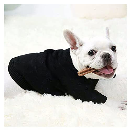 WSMNYH Hundepullover, Hundepullover, Haustier-Kapuzenpullover, Kleidung für kleine und mittelgroße Hunde, Bulldogge, Mops, Teddyjacke, Mantel, Hundepullover (Farbe: Schwarz, Größe: XXL) von WSMNYH