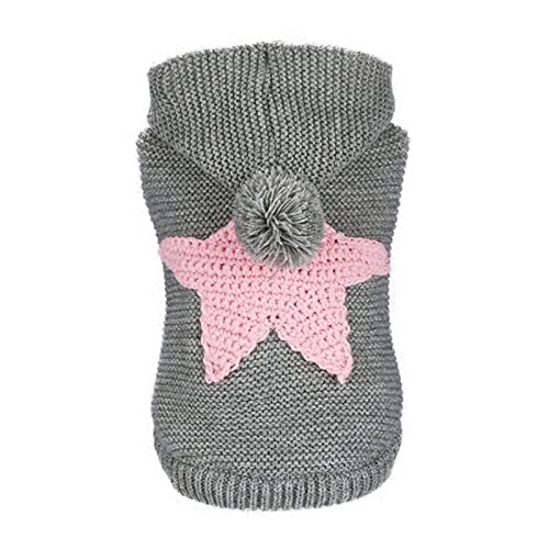 WSMNYH Sweater für Hunde Warme Hund Jumper Pullover Kleidung Nette Seestern-Pullover for Hunde Welpen-Kleidung Hund Pullover (Color : Pink, Size : L) von WSMNYH