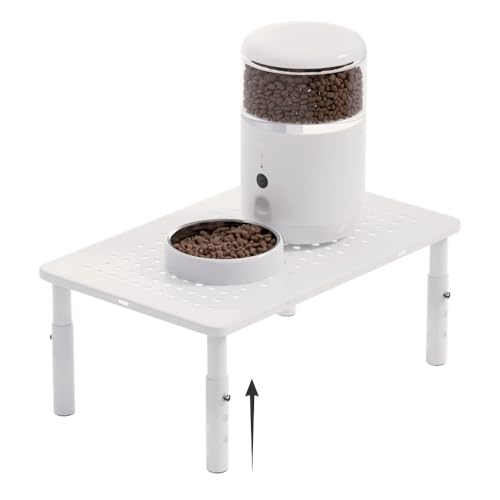 Verstellbarer automatischer Katzenfutterständer - Rutschfester erhöhter Halter für Katzen/Hunde/Welpen, universelle Passform, automatische Futterspender & Wasserspender, fördert die Gesundheit und von WSOWX