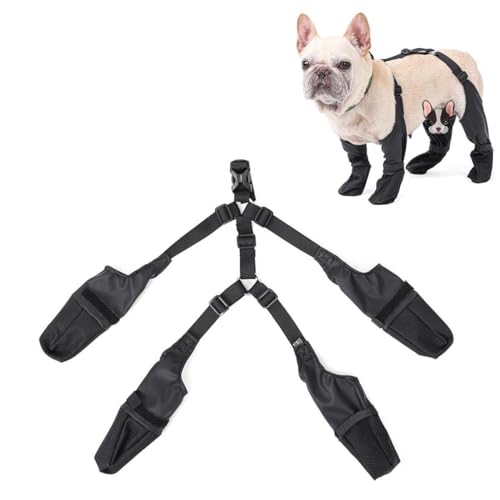 Hundeschuhe, wasserdicht, verstellbar, für Haustiere, atmungsaktiv, für Spaziergänge im Freien, weiche Bulldogge, französische Pfoten Hundeschuhe, wasserdicht, verstellbar, für Haustiere, atmungsaktiv, für Spaziergänge im Freien, weiche Bulldogge, französische Pfoten von WSRRDRECVHi