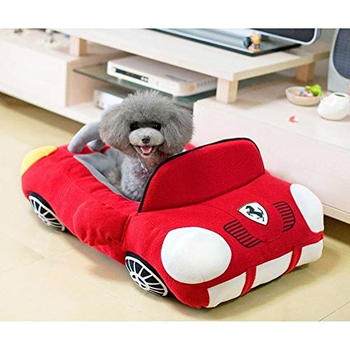 Cooles Sportwagen-förmiges Bett für Hundehütte Warmes weiches Haustier Sofa Zwinger Katzenhaus Hundekissen Teddy Mats Tierbedarf 2 Farben, Rot, 72X50X30CM Cooles Sportwagen-förmiges Bett für Hundehütte Warmes weiches Haustier Sofa Zwinger Katzenhaus Hundekissen Teddy Mats Tierbedarf 2 Farben, Rot, 72X50X30CM von WTMLK