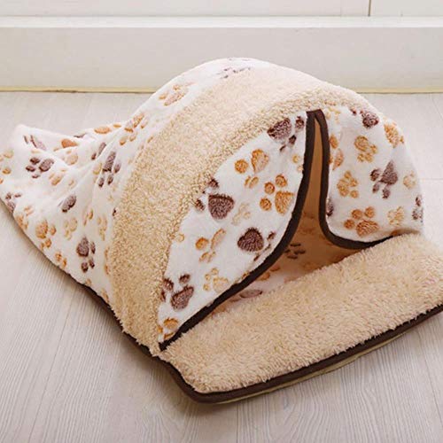 Netter Haustierschlafsack Warmes Hundekatzenbett Haustierhundehaus Schönes weiches Haustier Katzenmattenkissen Haustierprodukte Schönes Design, Weiß, 58X37X26cm Netter Haustierschlafsack Warmes Hundekatzenbett Haustierhundehaus Schönes weiches Haustier Katzenmattenkissen Haustierprodukte Schönes Design, Weiß, 58X37X26cm von WTMLK