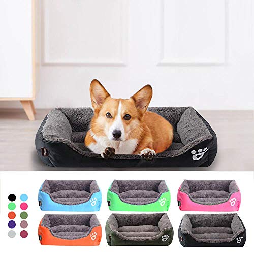 Pfotensofa Haustierbetten für Hunde Wasserdichter Boden Weiches Fleece Warmes Katzenbett Haus Große Hundebetten Haustierhaus Wasserdichter Boden, Blaugrüne Farbe Pfotensofa Haustierbetten für Hunde Wasserdichter Boden Weiches Fleece Warmes Katzenbett Haus Große Hundebetten Haustierhaus Wasserdichter Boden, Blaugrüne Farbe von WTMLK
