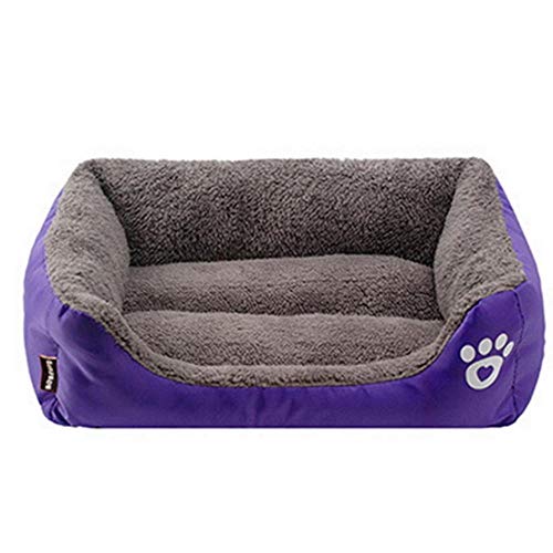 Pfotensofa Haustierbetten für Hunde Wasserdichter Boden Weiches Fleece Warmes Katzenbett Haus Große Hundebetten Haustierhaus Wasserdichter Boden, Lila45cmx35cmx12cm Pfotensofa Haustierbetten für Hunde Wasserdichter Boden Weiches Fleece Warmes Katzenbett Haus Große Hundebetten Haustierhaus Wasserdichter Boden, Lila45cmx35cmx12cm von WTMLK