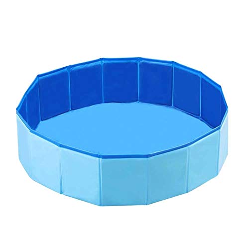 WTMLK Faltbarer Pool für Haustiere Bad Faltbarer Pool für Hunde Badewanne für Haustiere für Hunde Katzen, Blau, 160 x 30 cm von WTMLK