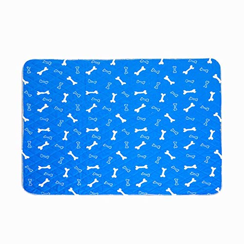 WTMLK Hot S/M/L Summer Cool Pad Waterproof Cloth Pet Dog Pee Washable Dog Cat Absorbent Mat Solid Pet Washable Bed Pads#3,Blue,S von WTMLK