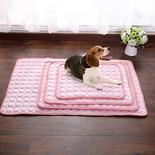 WTMLK Hundematte Kühlung Sommer Pad Matte Für Hunde Katze Decke Sofa Atmungsaktives Haustier Hundebett Sommer Waschbar Für Kleine Mittel Große Hundewagen # 9, pink, 70x56cm WTMLK Hundematte Kühlung Sommer Pad Matte Für Hunde Katze Decke Sofa Atmungsaktives Haustier Hundebett Sommer Waschbar Für Kleine Mittel Große Hundewagen # 9, pink, 70x56cm von WTMLK