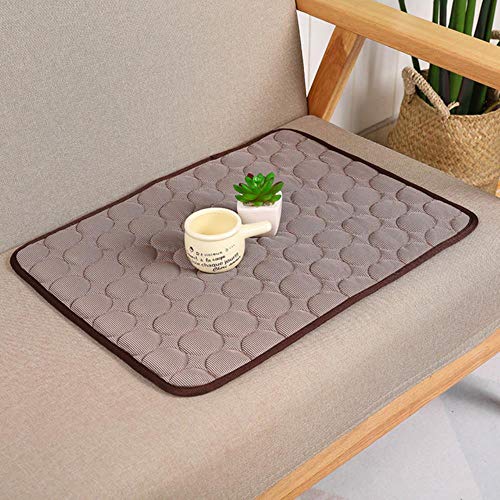 WTMLK Hundematte Kühlung Sommer Pad Matte Für Hunde Katze Decke Sofa Matratze Haustier Hundebett Sommer Waschbar Kalt Cool Matte für Hundebett, Kühltuch Kaffee, XL 100x70 cm WTMLK Hundematte Kühlung Sommer Pad Matte Für Hunde Katze Decke Sofa Matratze Haustier Hundebett Sommer Waschbar Kalt Cool Matte für Hundebett, Kühltuch Kaffee, XL 100x70 cm von WTMLK