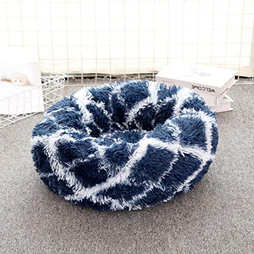 WTMLK Long Plush Pet Kennel 3D-Bett in Süßigkeitenform Superweiches, rundes Hundekatzenkissenhaus für Big Pet Kennel Tiefschlaf 40-100 cm, Marineblau, Durchmesser 40 cm WTMLK Long Plush Pet Kennel 3D-Bett in Süßigkeitenform Superweiches, rundes Hundekatzenkissenhaus für Big Pet Kennel Tiefschlaf 40-100 cm, Marineblau, Durchmesser 40 cm von WTMLK