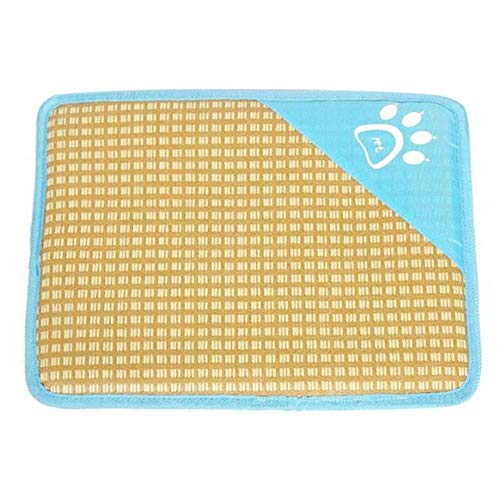 WTMLK Summer Dog Cooling Pad Pet Printed Rattan Braided Sleeping Blanket Puppy Collapsible Kennel Breathable Cushion Cool Bed Mat,Blue,S 38x27cm WTMLK Summer Dog Cooling Pad Pet Printed Rattan Braided Sleeping Blanket Puppy Collapsible Kennel Breathable Cushion Cool Bed Mat,Blue,S 38x27cm von WTMLK