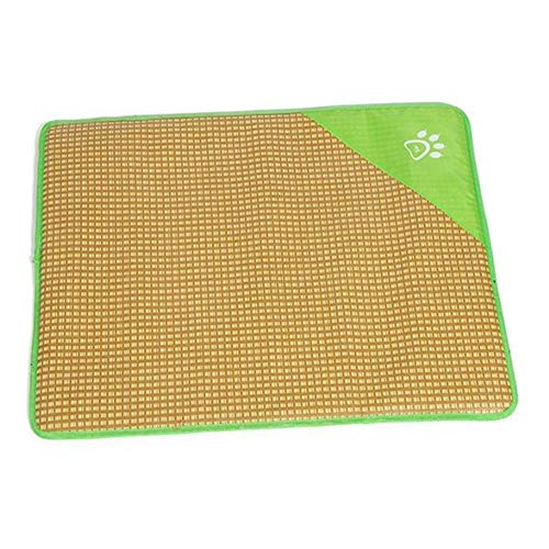 WTMLK Summer Dog Cooling Pad Pet Printed Rattan Braided Sleeping Blanket Puppy Collapsible Kennel Breathable Cushion Cool Bed Mat,Green,L 54x42cm WTMLK Summer Dog Cooling Pad Pet Printed Rattan Braided Sleeping Blanket Puppy Collapsible Kennel Breathable Cushion Cool Bed Mat,Green,L 54x42cm von WTMLK