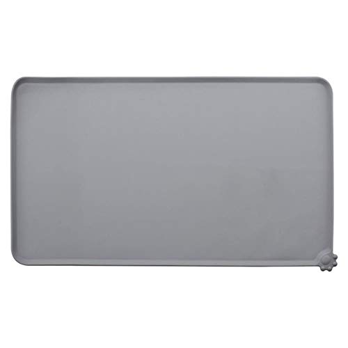 WTMLK wasserdichte Haustier Matte für Hund Katze Silikon Tiernahrung Pad Pet Bowl Trinkmatte Hund Fütterung Tischset einfach Waschen Grau, Grau, M. WTMLK wasserdichte Haustier Matte für Hund Katze Silikon Tiernahrung Pad Pet Bowl Trinkmatte Hund Fütterung Tischset einfach Waschen Grau, Grau, M. von WTMLK
