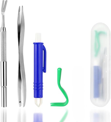 WUBAYI Haustier Zeckenentferner Set, 5 Stück mit 1 Zeckenhaken, 3 Zeckenpinzette und Aufbewahrungskoffer, sicher für Hunde, Katzen und Menschen WUBAYI Haustier Zeckenentferner Set, 5 Stück mit 1 Zeckenhaken, 3 Zeckenpinzette und Aufbewahrungskoffer, sicher für Hunde, Katzen und Menschen von WUBAYI