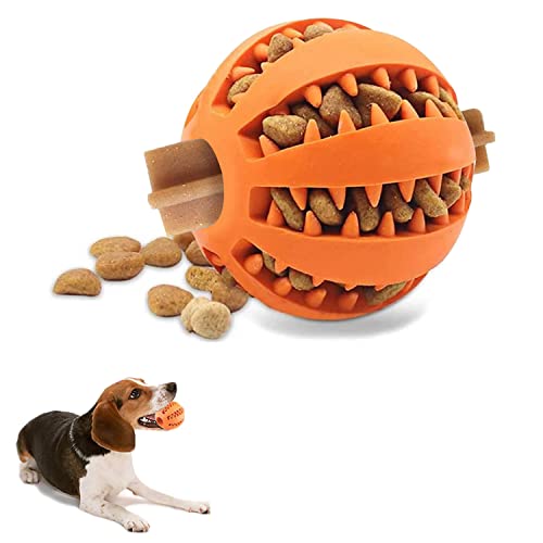 WUBAYI Hundespielzeug, ungiftiges, interaktives Hundespielzeug, Leckerli-Spielzeug für Langeweile, kleine, mittelgroße und große Hunde, Zahnreinigung, IQ-Trainingsball von WUBAYI