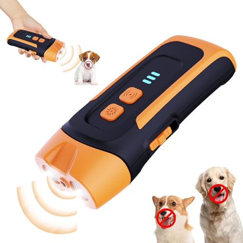 Antibell für Hunde Ultraschall Ferntrainer,Handheld Anti Bellen Gerät Anti Bell für Hunde,Für Hunde jeder Größe ab 6 Monaten,LED Taschenlampe Modus,50FT Reichweite,3 Stunden schnelle Ladezeit Antibell für Hunde Ultraschall Ferntrainer,Handheld Anti Bellen Gerät Anti Bell für Hunde,Für Hunde jeder Größe ab 6 Monaten,LED Taschenlampe Modus,50FT Reichweite,3 Stunden schnelle Ladezeit von WUGEIN