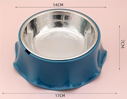 1 x Futternapf für Katzen, geneigter Futternapf für Kätzchen, Welpen, Edelstahl, für Katzen, Trinknapf für Haustiere, Hunde, Katzen (gelb) von WUJIHE
