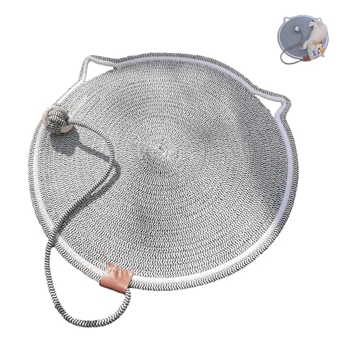 Katze-Kratzer-Matte, Baumwollseil-Katzenkratzmatte, runder horizontaler 16.9'' Anti-Kratz-Pads-Teppich für Innenkatzen, Möbelschutz für Boden, Wand, Couch, Teppich, Sofa Katze-Kratzer-Matte, Baumwollseil-Katzenkratzmatte, runder horizontaler 16.9'' Anti-Kratz-Pads-Teppich für Innenkatzen, Möbelschutz für Boden, Wand, Couch, Teppich, Sofa von WUMEIJIAJU